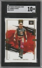 SGC 10 GEM MINT 10 - Carmelo Hayes 2023 Panini Impeccable WWE Gold 