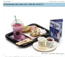 RE-MENT Dreamy American Life #4 Fashionable Cafe in New York 2004 dollhouse mini