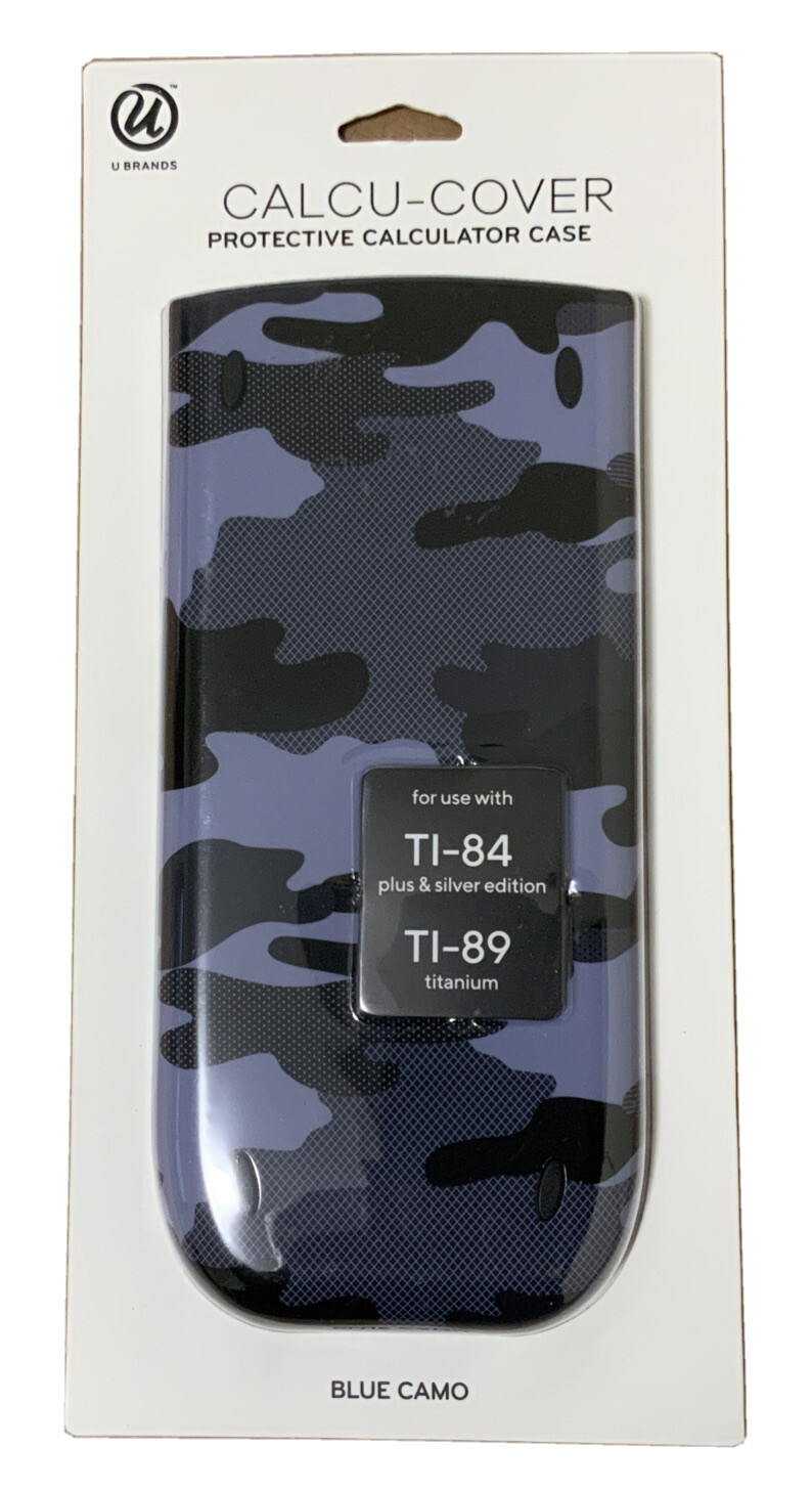Blue Camo Slide Case For TI-84 Plus & Silver Edition TI-89 Titanium New Sealed