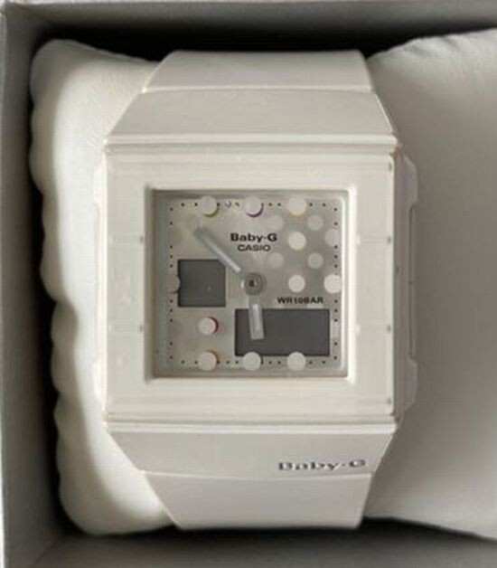 Casio Baby-G Wr10Bar Digital Quartz Women Watch White Vintage 