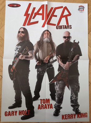 SLAYER Guitars POSTER !!! METALLICA/ANTHRAX/Araya/MEGADETH/TESTAMENT/TOXIC !!!!!