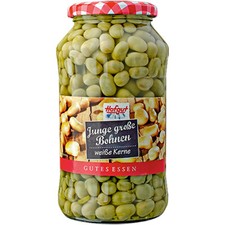Hofgut Junge gro&szlig;e Dicke Bohnen wei&szlig;e Kerne Gutes Essen 720ml