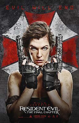 Resident Evil: The Final Chapter Movie POSTER 11 x 17 Style B