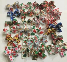 30 SM Christmas dog bows grooming bows top quality ribbons USA Dog Bows Handmade