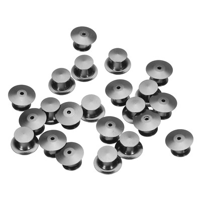 20pcs Metal Pin Backs Spring Loaded Pin keepers Locking Pin Keepers, Black