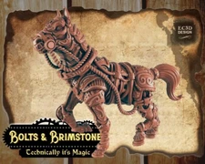 Steampunk Horse - Clockwork Mount - Includes a base! - True 28/32mm Scale - EC3D