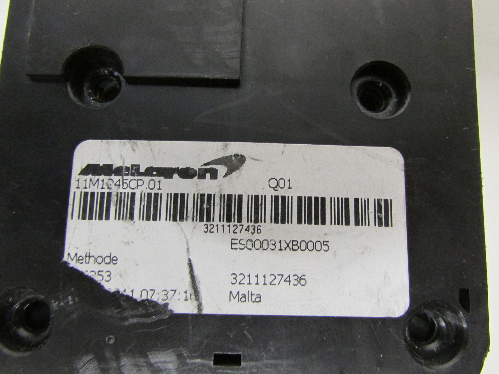 Mclaren MP4-12C Reverse Button Control Unit, Used, P/N 11M1245CP.01