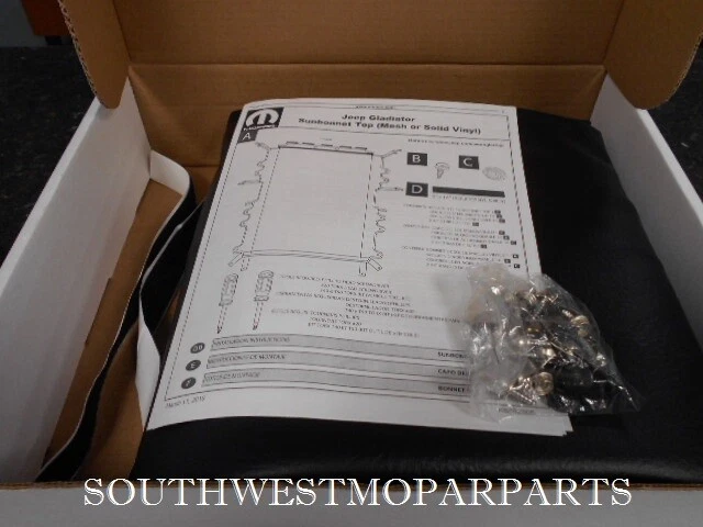 Jeep Gladiator 2020 capó de sol negro OEM 82215620 Foto 3 de 4