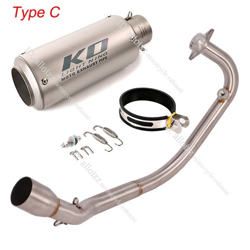 For CF-Moto ST125 Full Exhaust System Header Front Link Pipe Motorcycle Mufflers - Picture 5 of 12