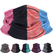 Winter Ski Neck Gaiter Warm Fleece Half Face Mask Sports Windproof Run Scarf Cap