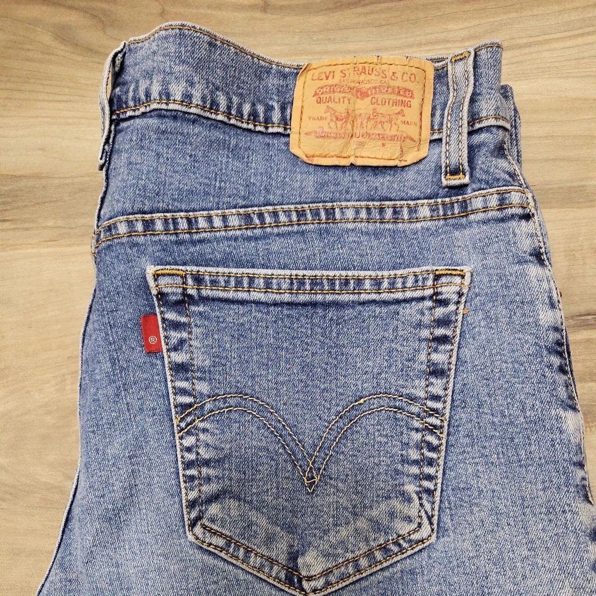 Womens levis 550 top straight leg jeans
