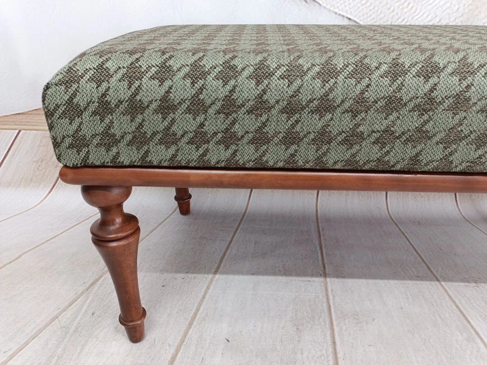 Houndstooth bench, Dining table bench, Piano bench, Hallway bench, Vanity bench - Image 3 of 4