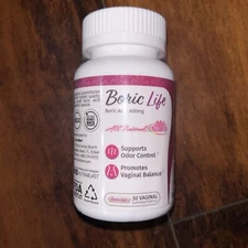 NutraBlast Boric Life Vaginal Suppositories 600mg | Supports Odor Control 