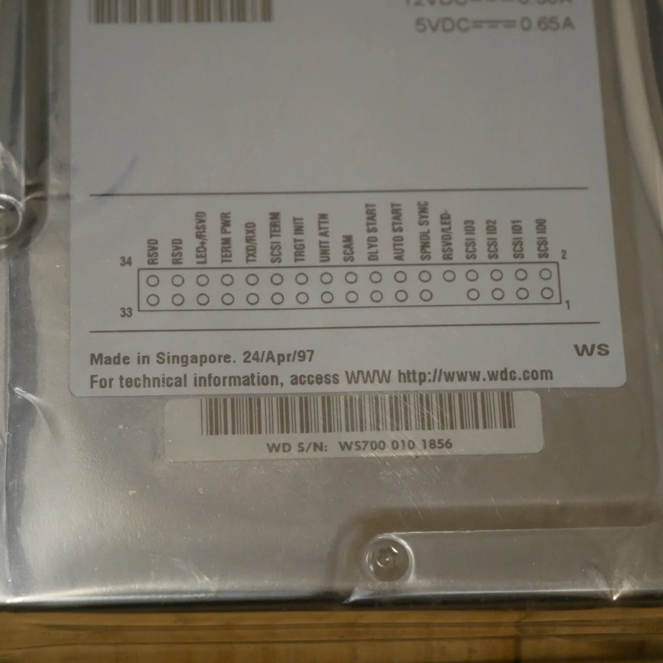 WDE2170-0007A9 Western Digital Enterprise 2.1GB 7200RPM Ultra Wide SCSI 68-Pin - Image 3 of 4