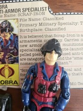 GI Joe 1984 Scrap Iron Hasbro Vintage Action Figure W Card and Missile Launcher