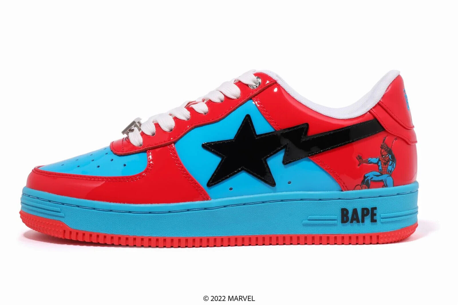 Bape x Marvel Spider-Man Bape Sta Red Size 9.5 NEW W/O Box