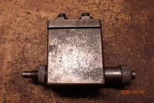 METAL LATHE CARRIAGE STOP FROM MACHINE SHOP WITH MUESER LEBLOND ABATE LATHES