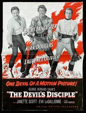 DEVIL'S DISCIPLE Orig Movie Pressbook Burt Lancaster Olivier Revolutionary War