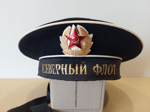 Cappello berretto marina sovietica militare Beskozyrka Flotta del Nord. URSS Unione Sovietica Rara - Foto 3 di 21