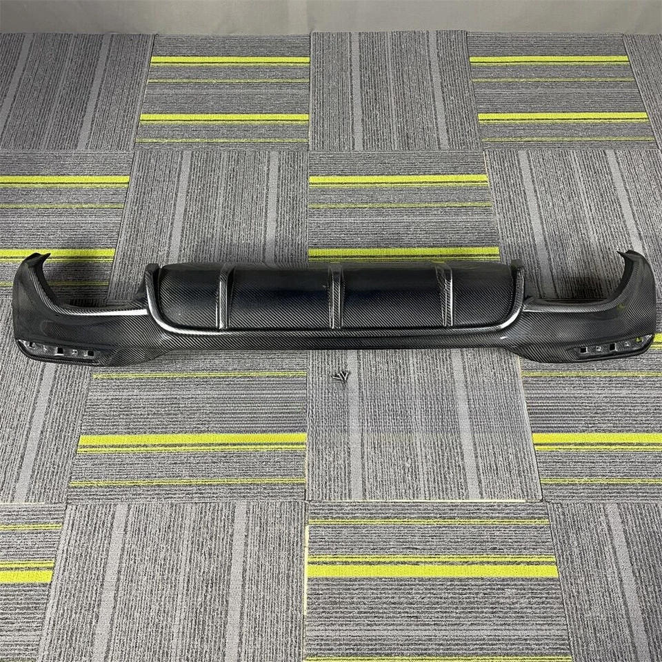 Real Carbon Fiber Rear Bumper Diffuser Fits BMW 5 Series G30 G38 M540i 2018-2022 Foto 3 de 4