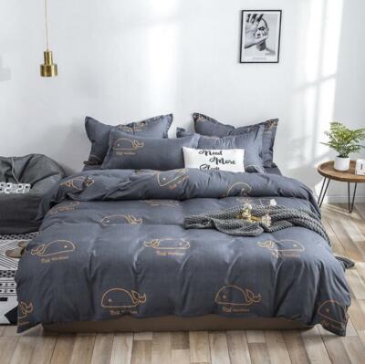 3D Golden Whale ZHUA3838 Bed Pillowcases Quilt Duvet Cover Set Queen King Zoe