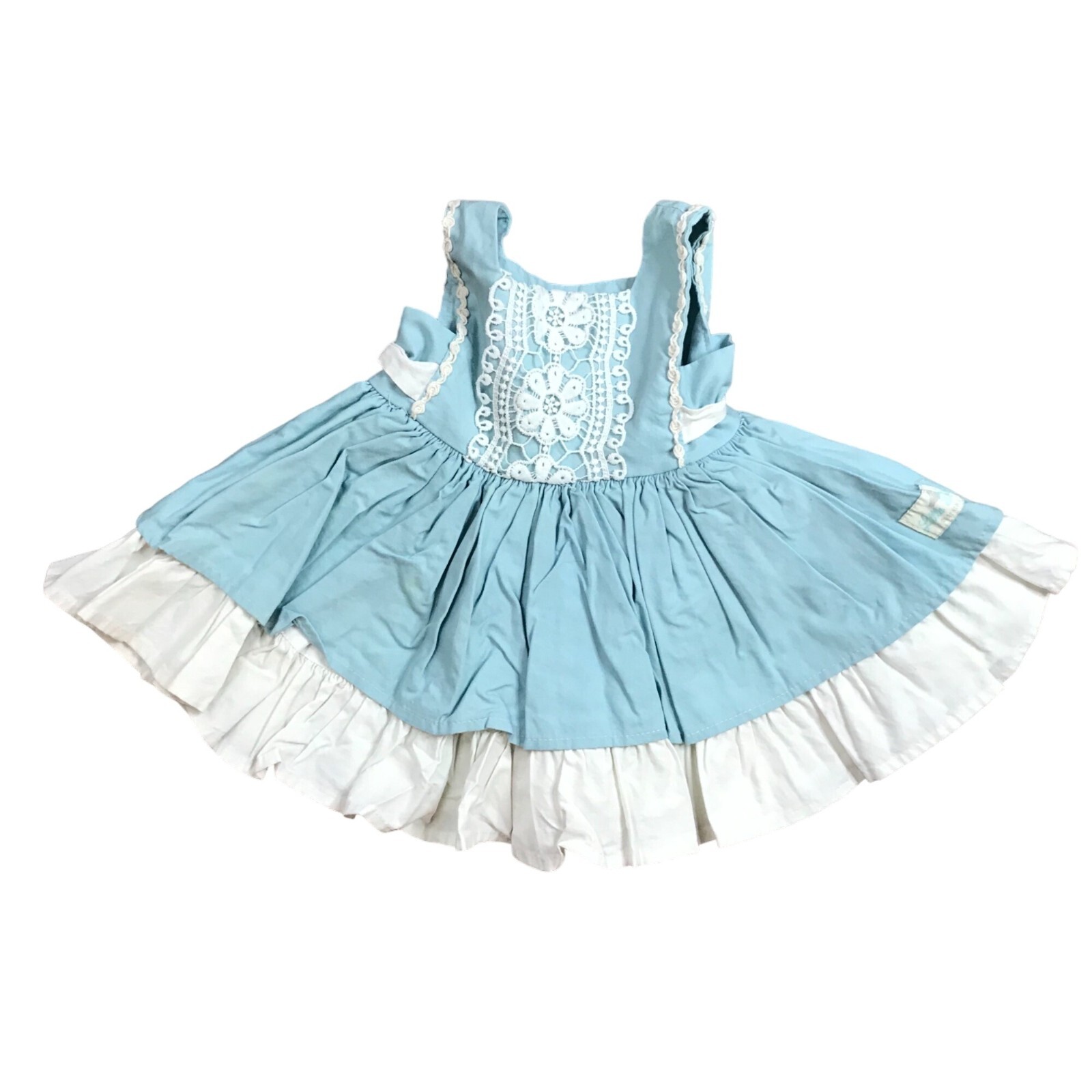 Little Bird Clothing Co. 100 Cotton Whimsical Wrap Dress Crochet 1824