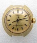 Vtg Women Timex Hand Wind Mechanical 28mm WR Round Casual Watch (G941) Broken