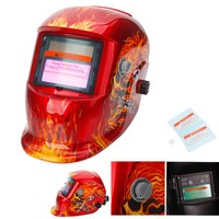 Pro Solar Automatic Darkening Mask Protective Gear Welding Helmet Flame Skull Pro Solar Automatic Darkening Mask Protective Gear Welding Helmet Flame Skull
