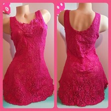 VTG Cinema Etoile Night Magic Lace Babydoll Chemise Size M Pink
