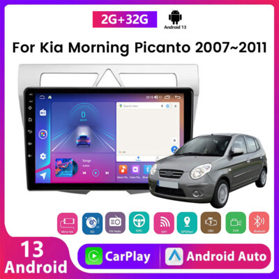 2+32G Android 13 Autoradio CarPlay GPS Navi DSP RDS Für KIA PICANTO SA 2007-2011