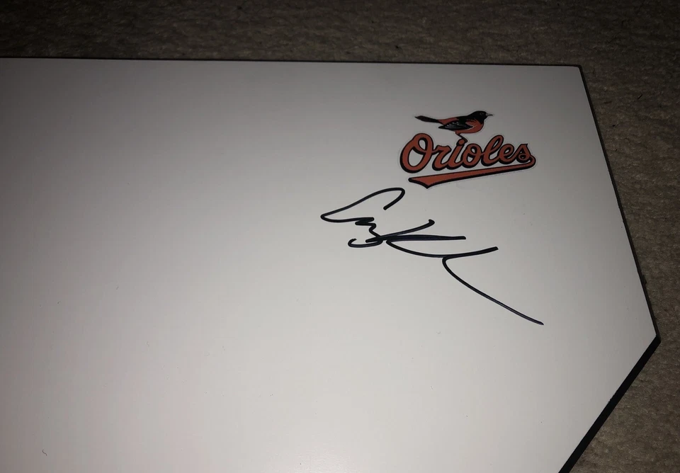 ADLEY RUTSCHMAN SIGNED BALTIMORE ORIOLES LOGO BASEBALL HOME PLATE PROOF COA - Image 2 of 4