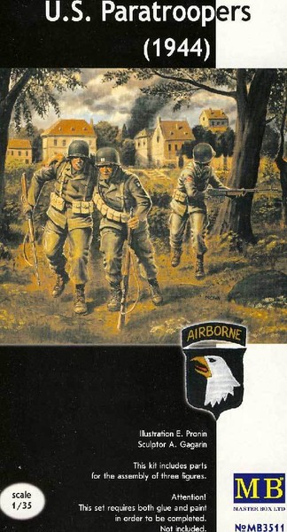 Mb Masterbox - U.S. Paratroopers 1944 Us FallschirmjäGer Modell-Bausatz 1:35 Kit-image