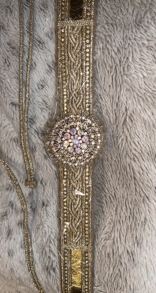 Marokkanischer Gürtel Gold Strass mdama takschita Kaftan - Bild 2 von 4