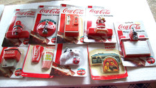Vtg Coca Cola Refrigerator Magnets 9 Package Vending Machine, Polar Bear, Santa