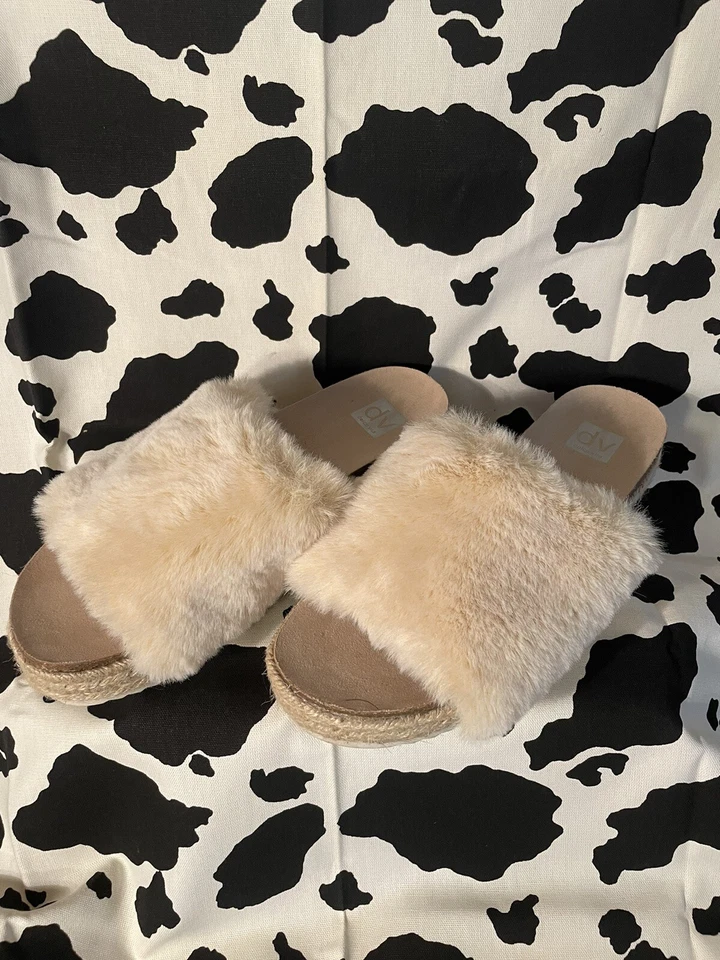 Sandalias elegantes informales sin cordones Dolce Vita suave imitación piel plataforma zapatillas blancas Foto 3 de 4