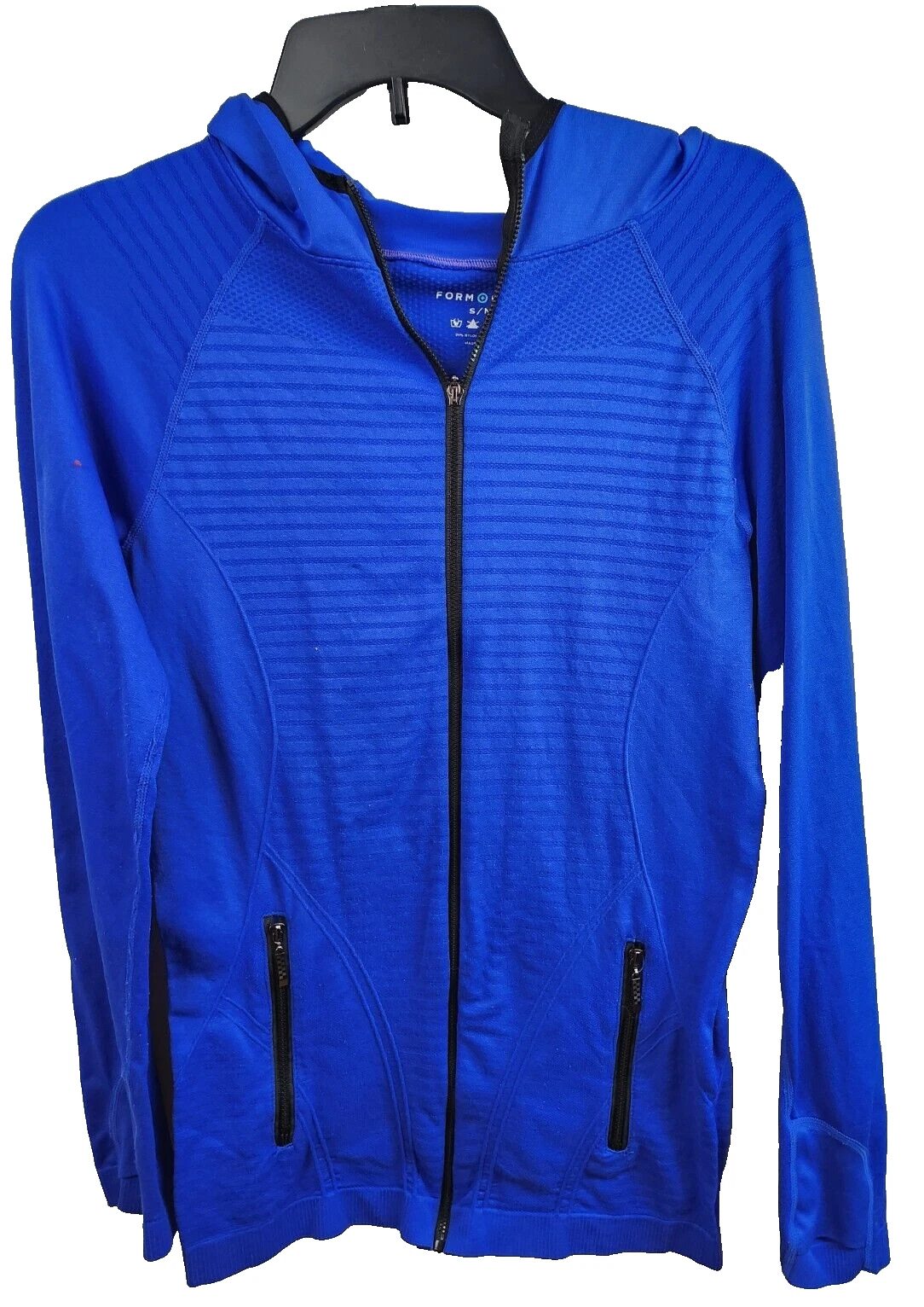 Form Focus Womens Seamless Activewear Hoodie S/M Royal Blue Full Zip Running
Opens in a new window o