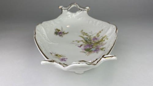 C.T. ALTWASSER CARL TIELSCH ANTIQUE Porcelain 2-Handled Dish Floral - Picture 9 of 13