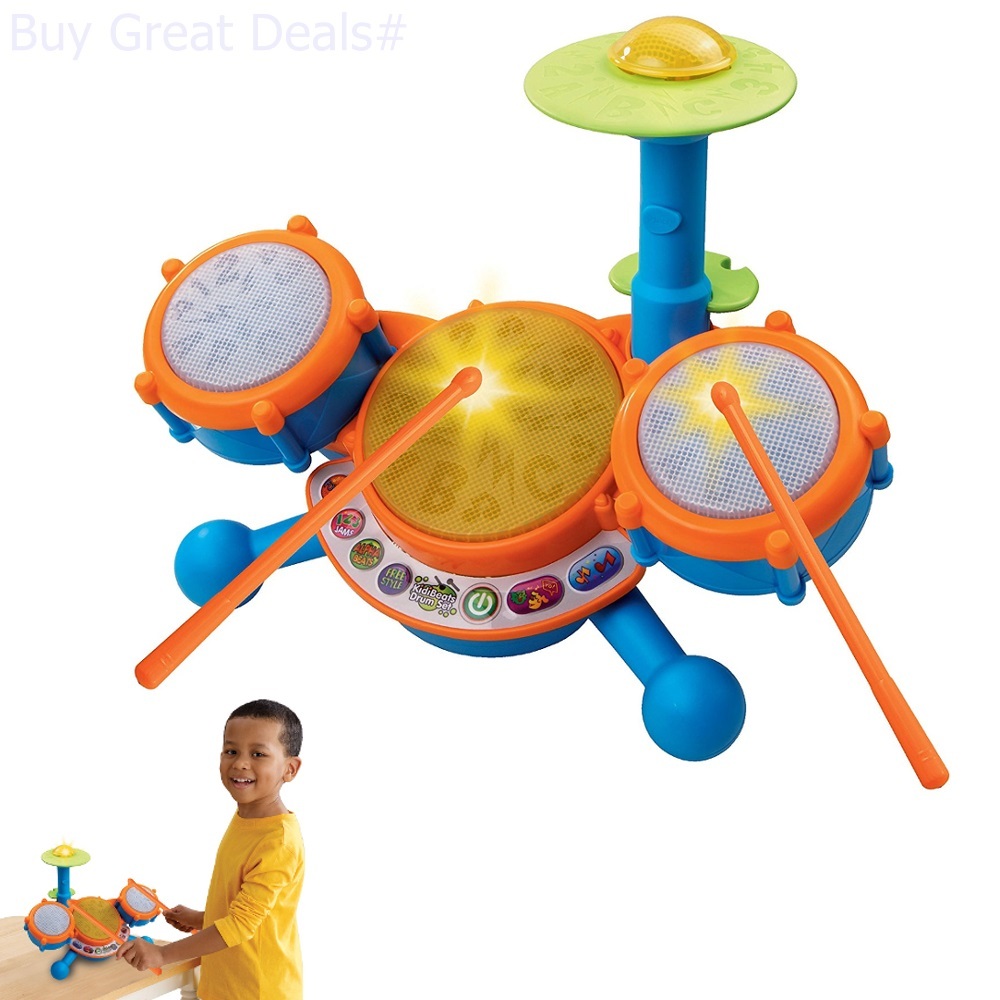 VTech KidiBeats Drum Set for Kids Boys Girls Toys Music Kit Fun
