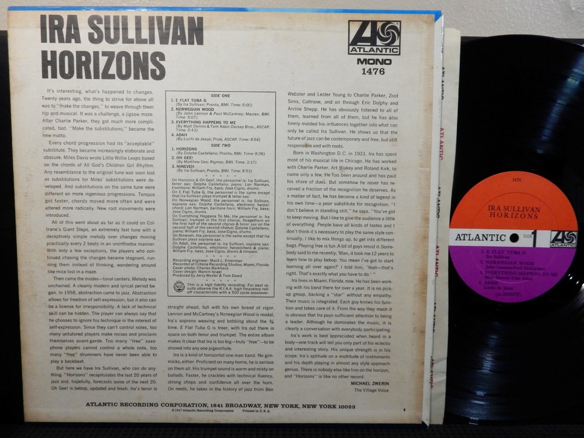 IRA SULLIVAN Horizons LP ATLANTIC 1476 MONO 1967 Jazz | eBay