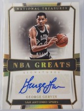 George Gervin SSP Gold /10 2018 National Treasures NBA Greats Signatures GR-GGV