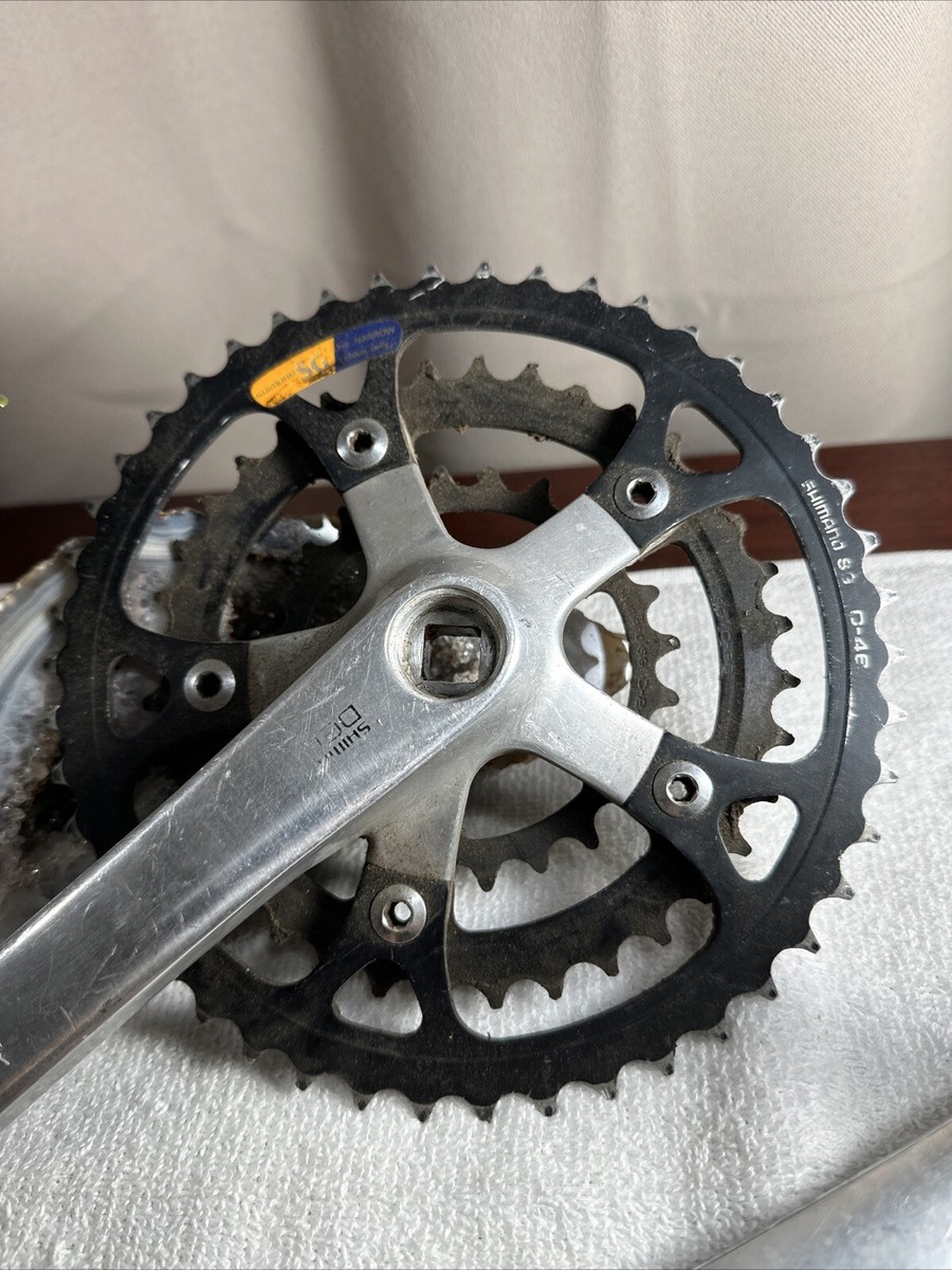 Vintage Shimano Deore FC-MT60 175mm Mtn Bike Crankset fair used +