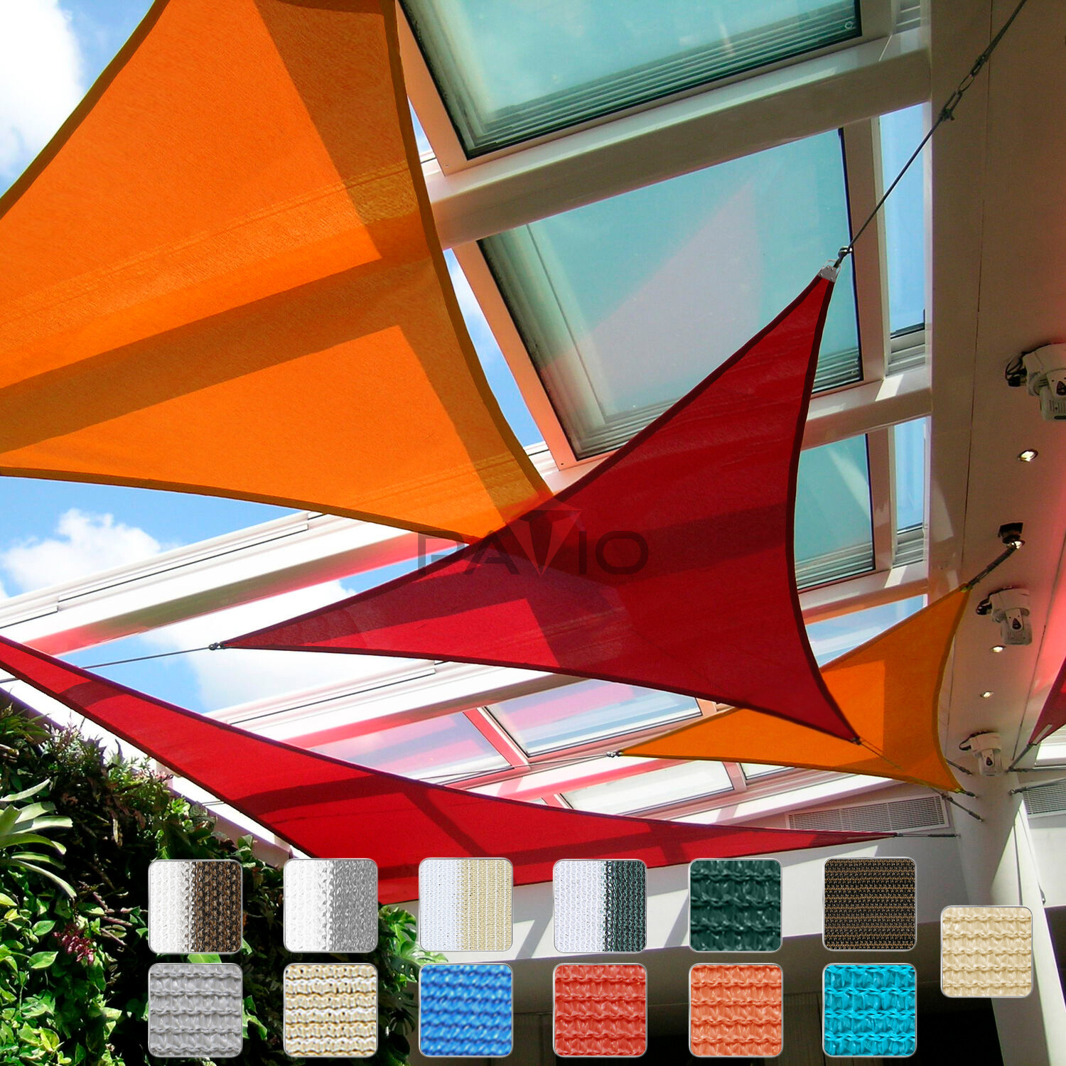 Outdoor Equilateral Triangle Sun Shade Sail UV Blocker for Pools Garden Patio