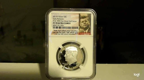 2019 S First .999 Fine Silver Kennedy 50C Early Releases NGC PF70 U.C.