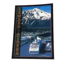 Postcard Seward Alaska Aerial View Cruise Ship 4x6 Chrome A787