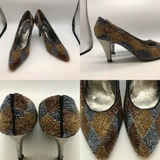 J. Renee 1980s bugle beaded pumps