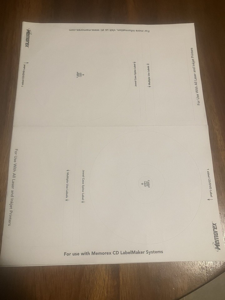 Large Lot Printable Memorex & Avery CD Jewel Case Inserts And CD/DVD Labels eBay