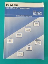 SHARP Electronic Organizer Model ZQ - 2000 2200 Operation Manual
