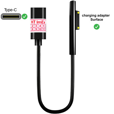 USB C Power Supply PD Fast Charger Cables for Microsoft Surface Pro 7 6 5 4