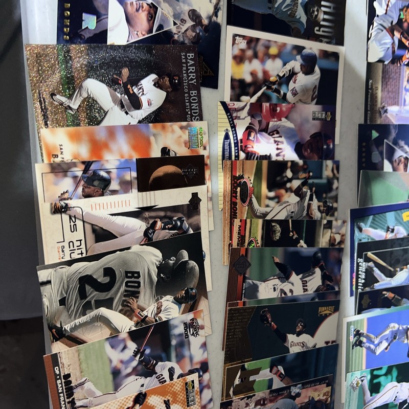 Barry Bonds Lot of 60 MLB Baseball Cards Collection - Base & Inserts