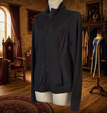 Velocity Women  s M Black Full Zip Track Jacket Stretch Athletic Activewear